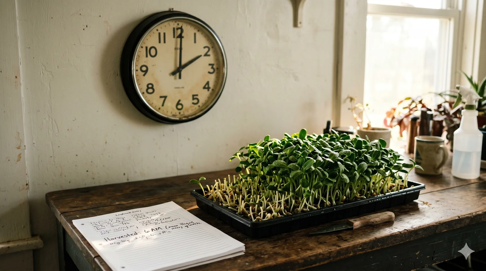 Microgreens cut-to-door 8-hour freshness window