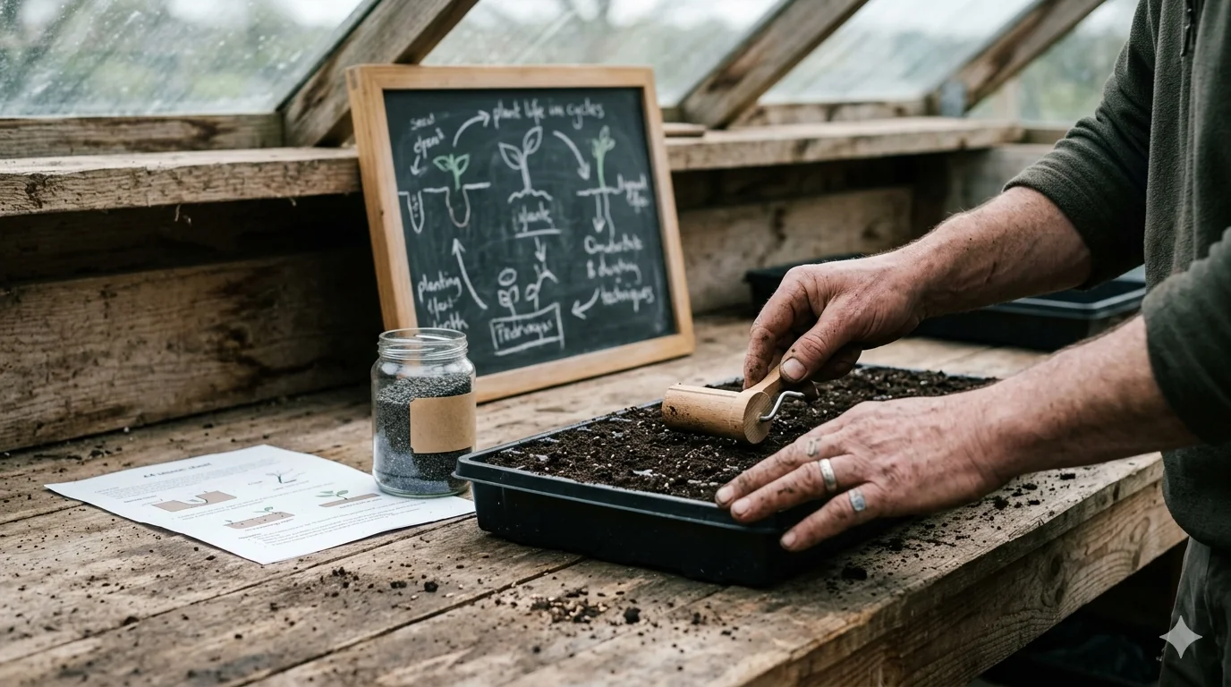 Adult microgreen growing class at microGREEN FX farm