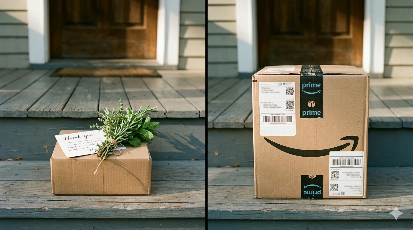 Local microgreens delivery vs Amazon Fresh comparison