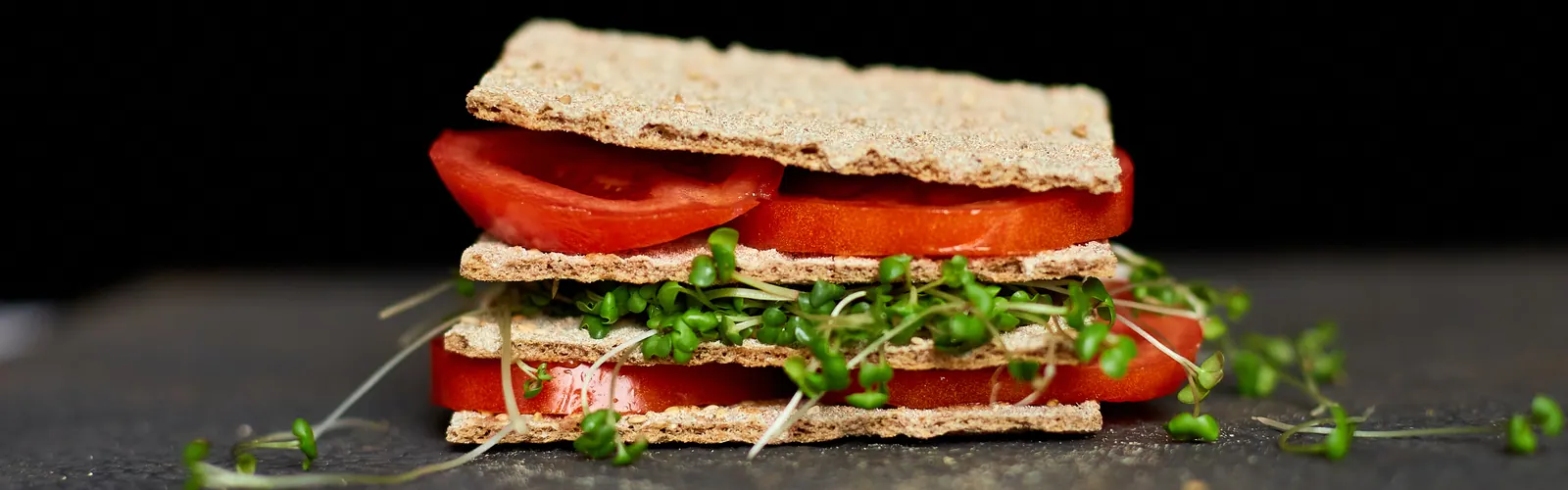 Microgreens on a sandwich