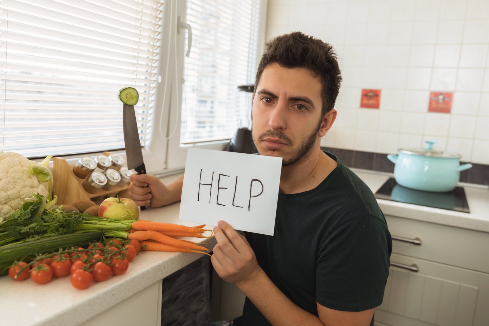 Fresh salad topped with colorful microgreens