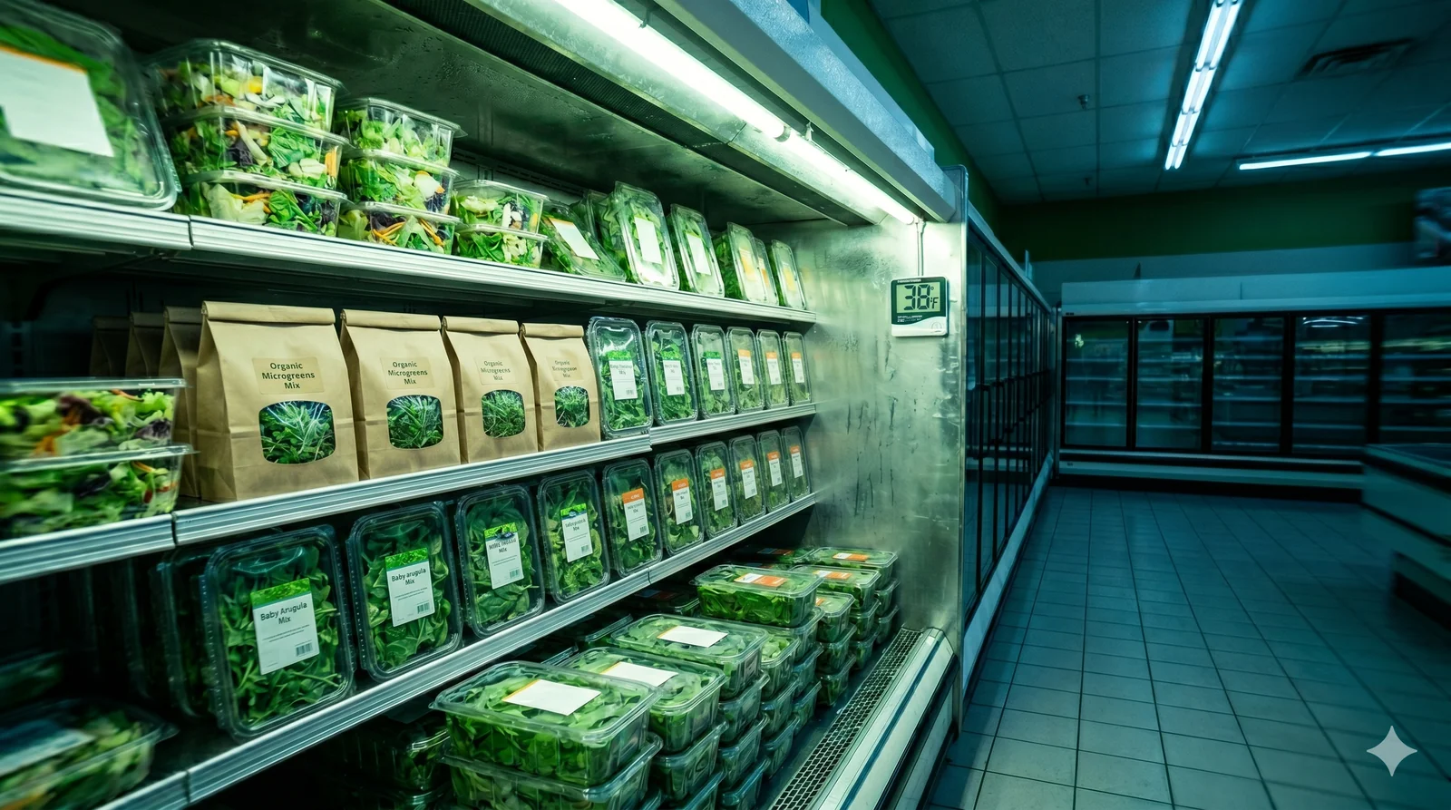 Supermarket bagged salad cold chain timeline