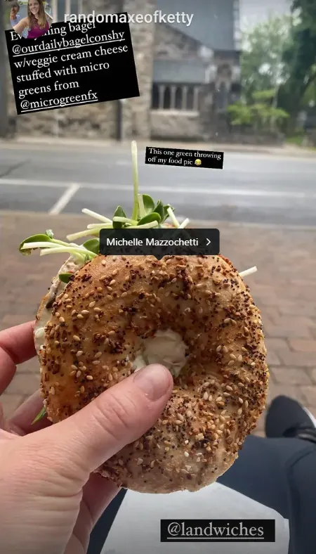 Bagel topped with microGREEN FX microgreens