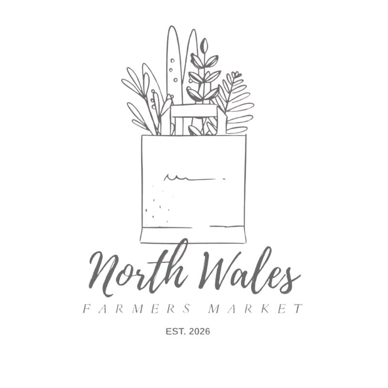 MicrogreenFX booth at the North Wales Farmers Market with fresh organic microgreens on Summit Street