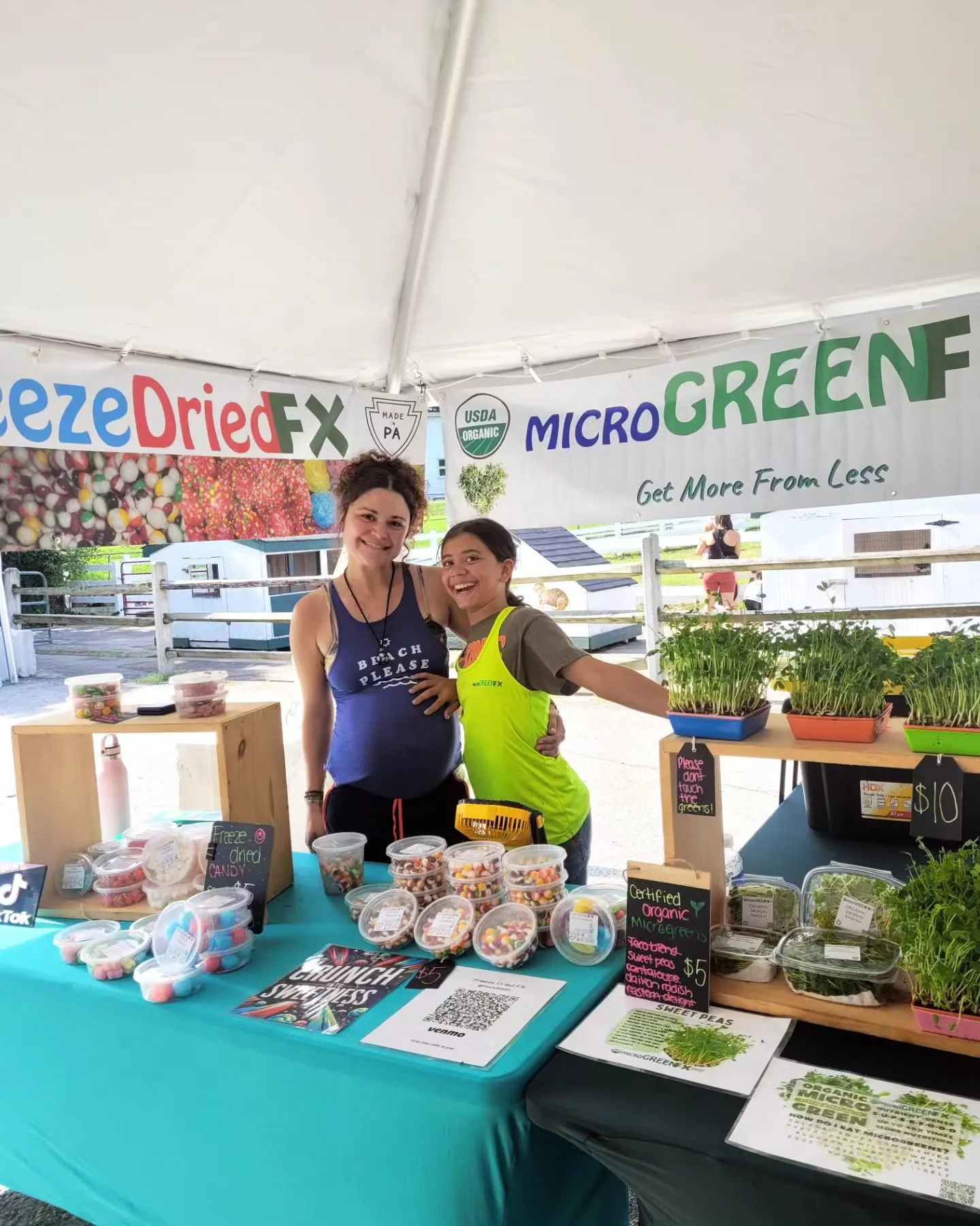 microGREEN FX booth at Upper Merion Farmers Market