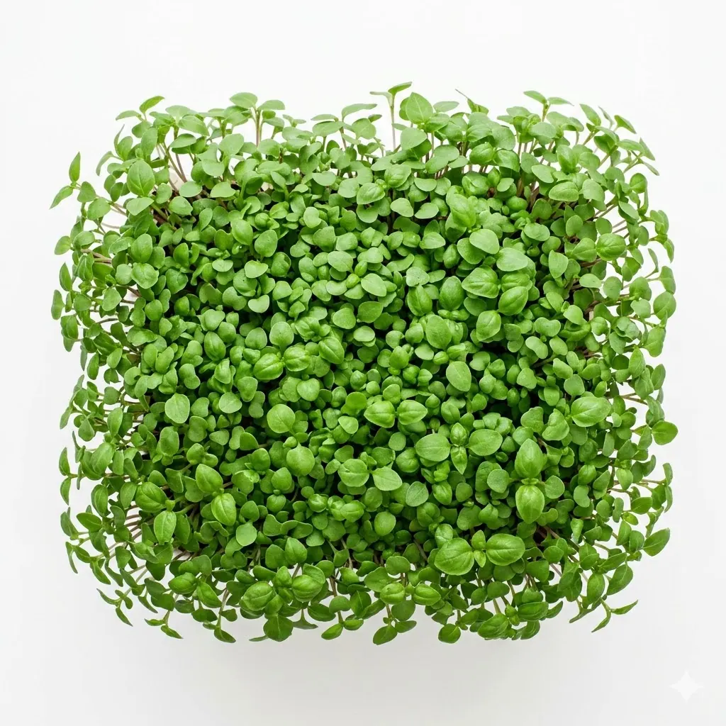 Fresh pesticide-free basil microgreens from microGREEN FX in SE Pennsylvania